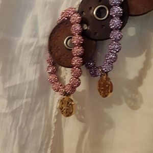 Two bracelets crystal pink purple new small